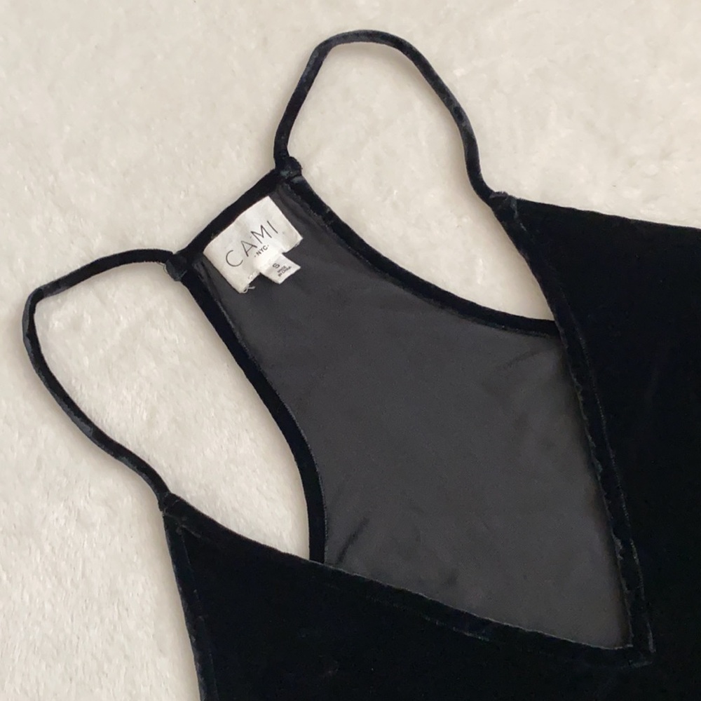 Cami NYC Black Velvet V-Neck Racerback Cami - Picture 7 of 14